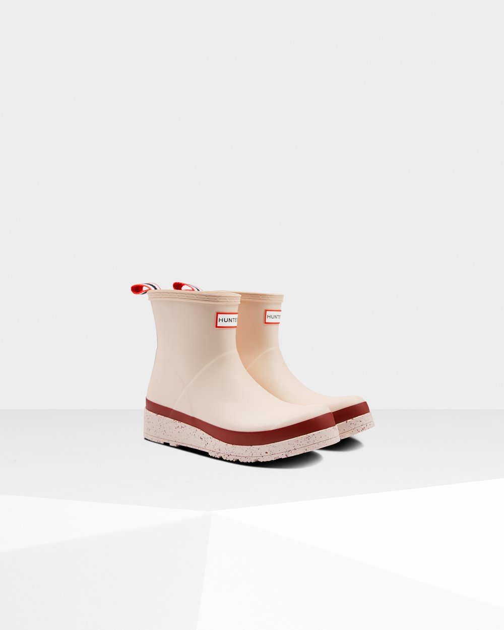 Botas Play Hunter Feminina Cinzentas Rosa/Cinzentas Vermelhas - Original Short Speckle Rain - 40GRJP
